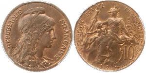 10 Centime Troisième République (1870-1940)  Bronze 