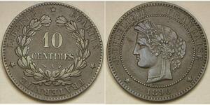 10 Centime Troisième République (1870-1940)  Bronze 