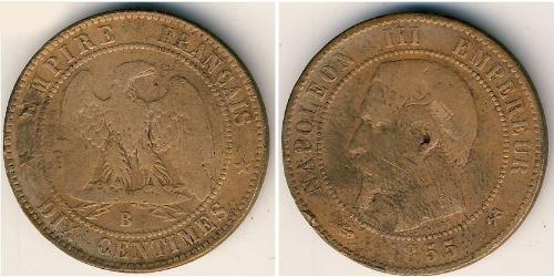 10 Centime Zweites Kaiserreich (1852-1870) Bronze Napoleon III (1808-1873)