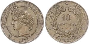 10 Centime Terza Repubblica francese (1870-1940)  Bronzo 