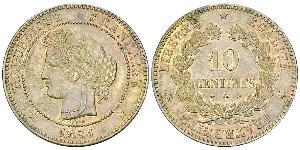 10 Centime Terza Repubblica francese (1870-1940)  Bronzo 