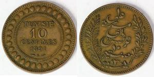10 Centime Tunisia (1956 - ) Copper 