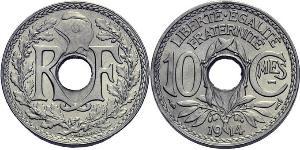 10 Centime Vichy France (1940-1944) / French Third Republic (1870-1940)  Copper/Nickel 