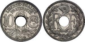 10 Centime Vichy France (1940-1944) / French Third Republic (1870-1940)  Copper/Nickel 