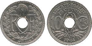 10 Centime Vichy France (1940-1944) / French Third Republic (1870-1940)  Copper/Nickel 