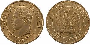 10 Centime Zweites Kaiserreich (1852-1870) Kupfer Napoleon III (1808-1873)