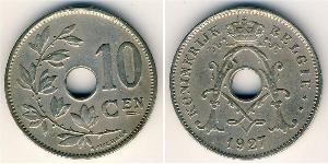 10 Centime Bélgica Níquel/Cobre 