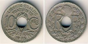 10 Centime Tercera República Francesa (1870-1940)  / Vichy France (1940-1944) Níquel/Cobre 