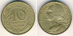 10 Centime Cinquième République (1958 - ) Or 