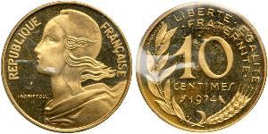 10 Centime Quinta Repubblica francese (1958 - ) Oro 