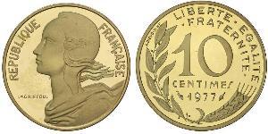 10 Centime Quinta Repubblica francese (1958 - ) Oro 