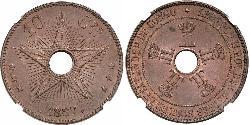 10 Centime Congo Belga (1908 - 1960) Rame 