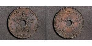 10 Centime Congo Belga (1908 - 1960) Rame 