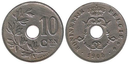 10 Centime Belgio Rame/Nichel 