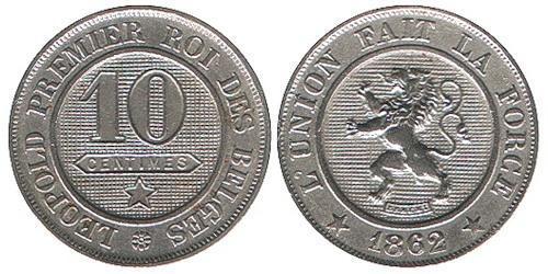 10 Centime Belgio Rame/Nichel 