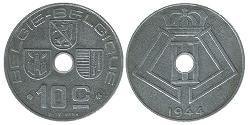 10 Centime Belgique Zinc 