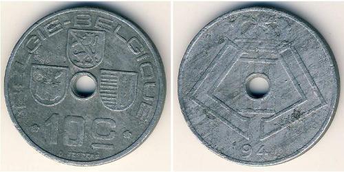 10 Centime Belgien Zink 