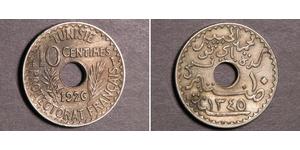 10 Centime Tunesien / Frankreich Zink 