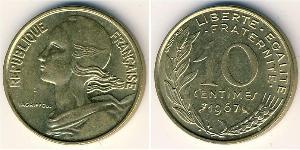 10 Centime 法蘭西第五共和國 金 