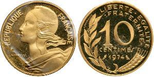 10 Centime 法蘭西第五共和國 金 