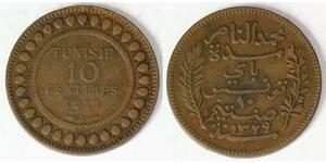 10 Centime 突尼西亞 銅 