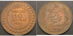 10 Centime 突尼西亞 銅 