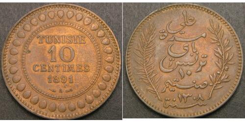 10 Centime 突尼西亞 銅 