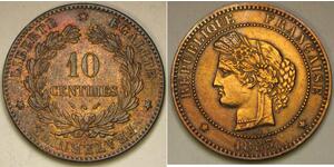 10 Centime 法兰西第三共和国 (1870 - 1940) 青铜 