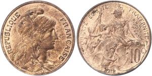 10 Centime 法兰西第三共和国 (1870 - 1940) 青铜 