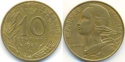 10 Centime 法蘭西第五共和國 黃銅 