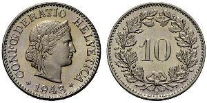 10 Centime / 10 Rappen Schweiz Kupfer/Nickel 