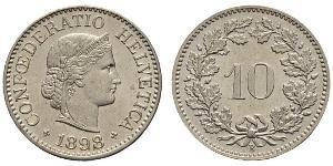10 Centime / 10 Rappen Svizzera Rame/Nichel 