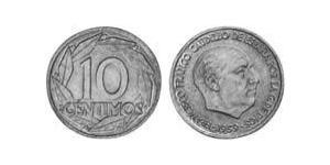 10 Centimo Francoist Spain (1936 - 1975) Alluminio Francisco Franco(1892 – 1975)