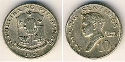 10 Centimo Philippines Cuivre/Nickel 