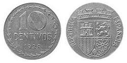 10 Centimo Second Spanish Republic (1931 - 1939) Iron 