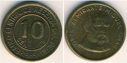10 Centimo Peru Messing 