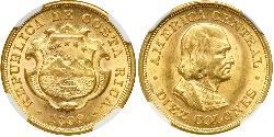 10 Колон Costa Rica (1821 - ) Золото Христофор Колумб (1451 - 1506)
