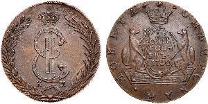10 Copeca Impero russo (1720-1917) Rame Caterina II (1729-1796)