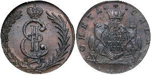 10 Copeca Impero russo (1720-1917) Rame Caterina II (1729-1796)