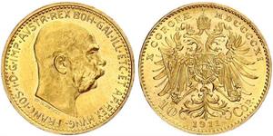 10 Corona Österreich-Ungarn (1867-1918) Gold Franz Joseph I (1830 - 1916)