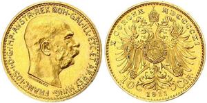 10 Corona Österreich-Ungarn (1867-1918) Gold Franz Joseph I (1830 - 1916)