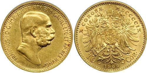 10 Corona Österreich-Ungarn (1867-1918) Gold Franz Joseph I (1830 - 1916)