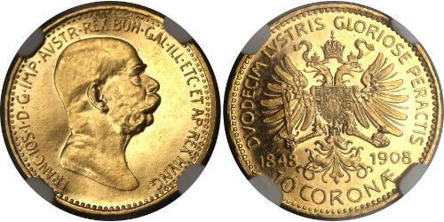 10 Corona Österreich-Ungarn (1867-1918) Gold Franz Joseph I (1830 - 1916)