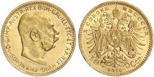 10 Corona Autriche-Hongrie (1867-1918) Or Franz Joseph I (1830 - 1916)