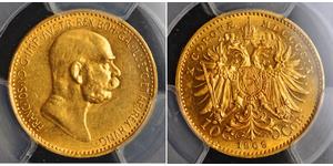 10 Corona Autriche-Hongrie (1867-1918) Or Franz Joseph I (1830 - 1916)
