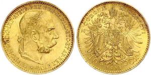10 Corona Австро-Венгрия (1867-1918) Золото Франц Иосиф I (1830 - 1916)