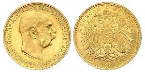 10 Corona Австро-Венгрия (1867-1918) Золото Франц Иосиф I (1830 - 1916)