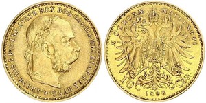 10 Corona Австро-Угорщина (1867-1918) Золото Франц Иосиф I (1830 - 1916)