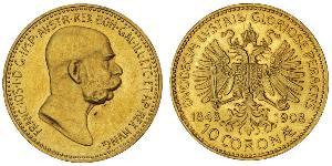 10 Corona Австро-Угорщина (1867-1918) Золото Франц Иосиф I (1830 - 1916)