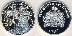 10 Dalasi Gambia (1965 - ) Silber 